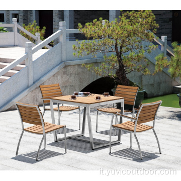 Set di sedia da tavolo da giardino da giardino di lusso